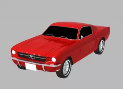 Ford Mustang Fastback 1968 Red 3D model
