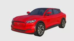 Ford Mustang Mach E 2021 Premium Edition Low-poly  3D model