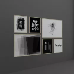 Frame Set Low-poly  3D model