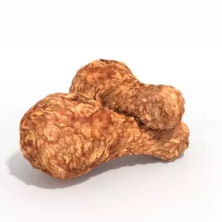 Fried Chicken Drumsticks Fast Food Hot Spicy 3D Model 3D model