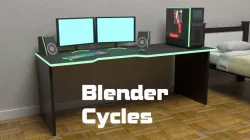 Gaming Computer PC Setup PBR Lowpoly Low-poly  3D model