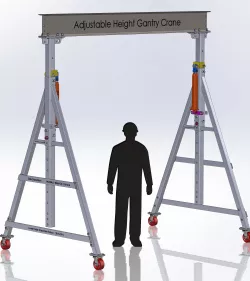 Gantry Crane Adjustable Height Low-poly  3D model