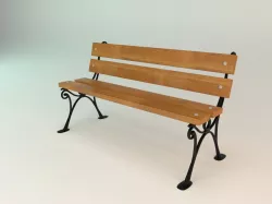 Garden bench Baster 3D model