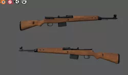 Gewehr 43 Low-poly  3D model