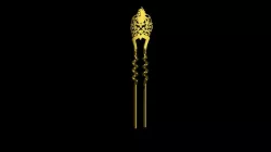 Gold barrette 3D model