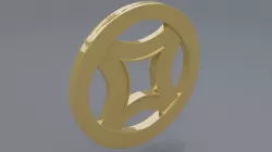 gold coin 3D model