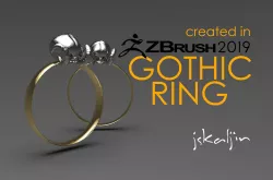 Gothic Ring 3D model