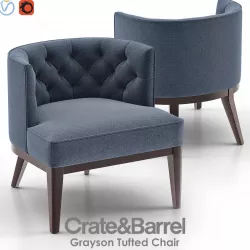 Grayson Tufted Chair 3D model