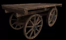 Hand Cart Low-poly  3D model