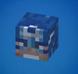 Head Captain America voxel 3D model