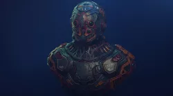 High poly sci fi soldier armor bust  3D model