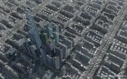 High Rise City VI Low-poly  3D model