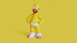 Homer in underwear - Printable 3D model