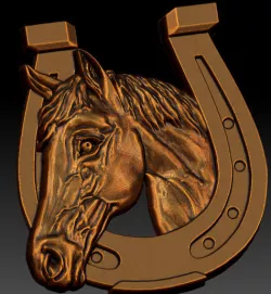 Horse shoe 3d stl models for artcam and aspire 3D model