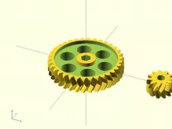 iamburny's extruder gears with adjustable hole sizes