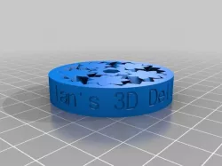 Ian's 3D Printer Gear Bearing with text