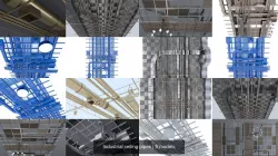 Industrial ceiling pipes 3D Model Collection