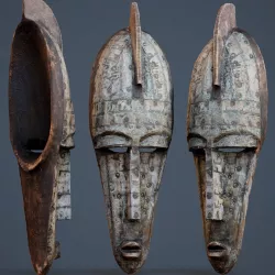 Iron Mask Low-poly  3D model