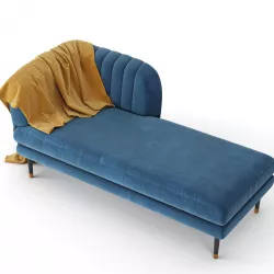 Kensington Chaise Navy 3D model