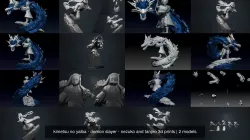 kimetsu no yaiba - demon slayer - nezuko and tanjiro 3d prints 3D Model Collection