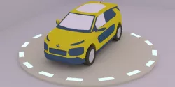  low poly car model c4 citroen 3D model