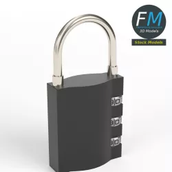 Luggage lock 3D model
