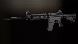 M4A1 Carbine with attachments and red dot Low-poly  3D model