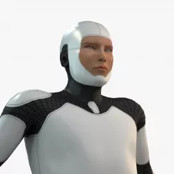 Male Android - rigged animated 3D model