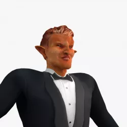 Male Demon - rigged animated Low-poly  3D model