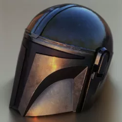 Mandalorian Helmet Low-poly  3D model