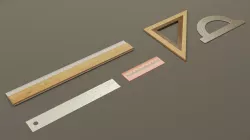 Math Geometry Tool Set Low-poly  3D model