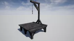 Medieval Gallows Low-poly  3D model