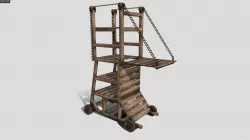 Medieval Siege Tower  Low-poly  3D model