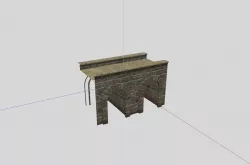 Medieval Stone Bridge Low-poly  3D model