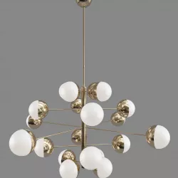 Mid Century Stilnovo Globe Cluster Chandelier Large 3D model