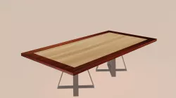 Modern Loft Rectangle Table 3D model Low-poly  3D model