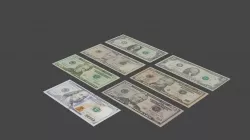 Modern US Currency 3D model