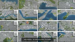 New Zealand - all cities and towns 3D Model Collection
