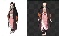 Nezuko-Rig-kimetsu no yaiba -Demon slayer Low-poly  3D model