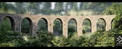 Nine Arches Bridge Low-poly  3D model