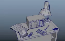 Office props Low-poly  3D model