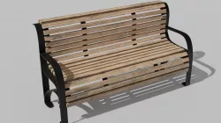 ordinary bench 3D model