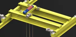 Overhead Crane assembly Low-poly  3D model