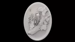 Owl plate 3d stl models for artcam and aspire Programmes 3D model