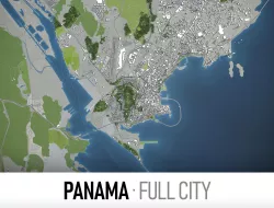 Panama Low-poly  3D model