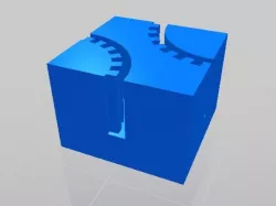 Parametric GT2 belt clip with square teeth