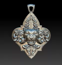  Pendant Panther  and  cherub 3D model