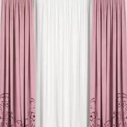 Pink curtains 3D model