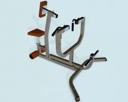 Plate loaded seated row machine 3D model