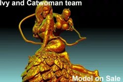 Poison ivy and batwoman dc fanmade 3D 3D model